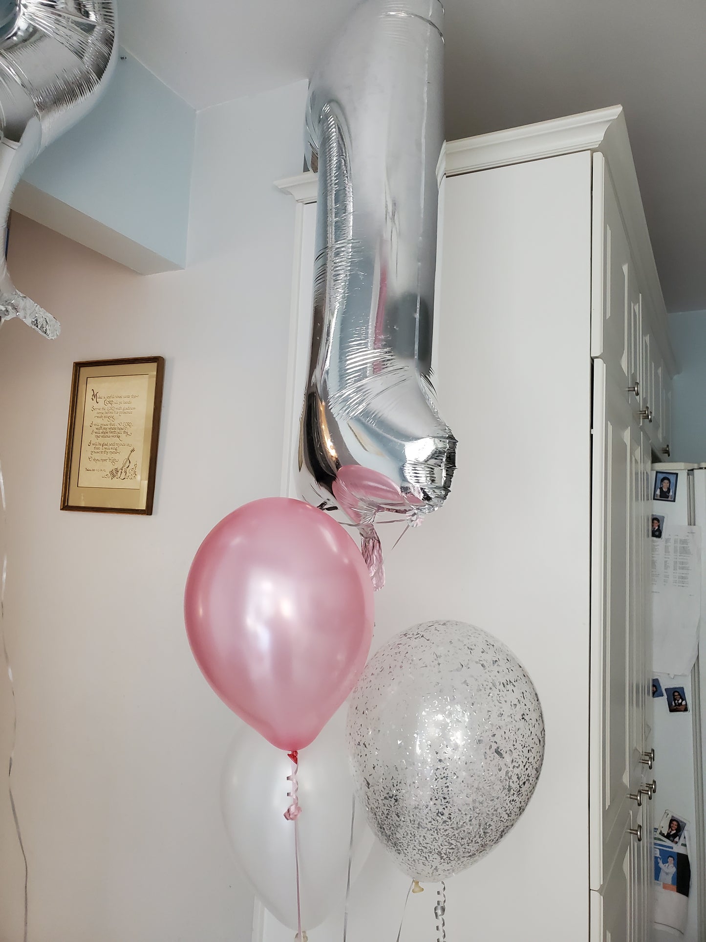 Helium balloons numbers - silver