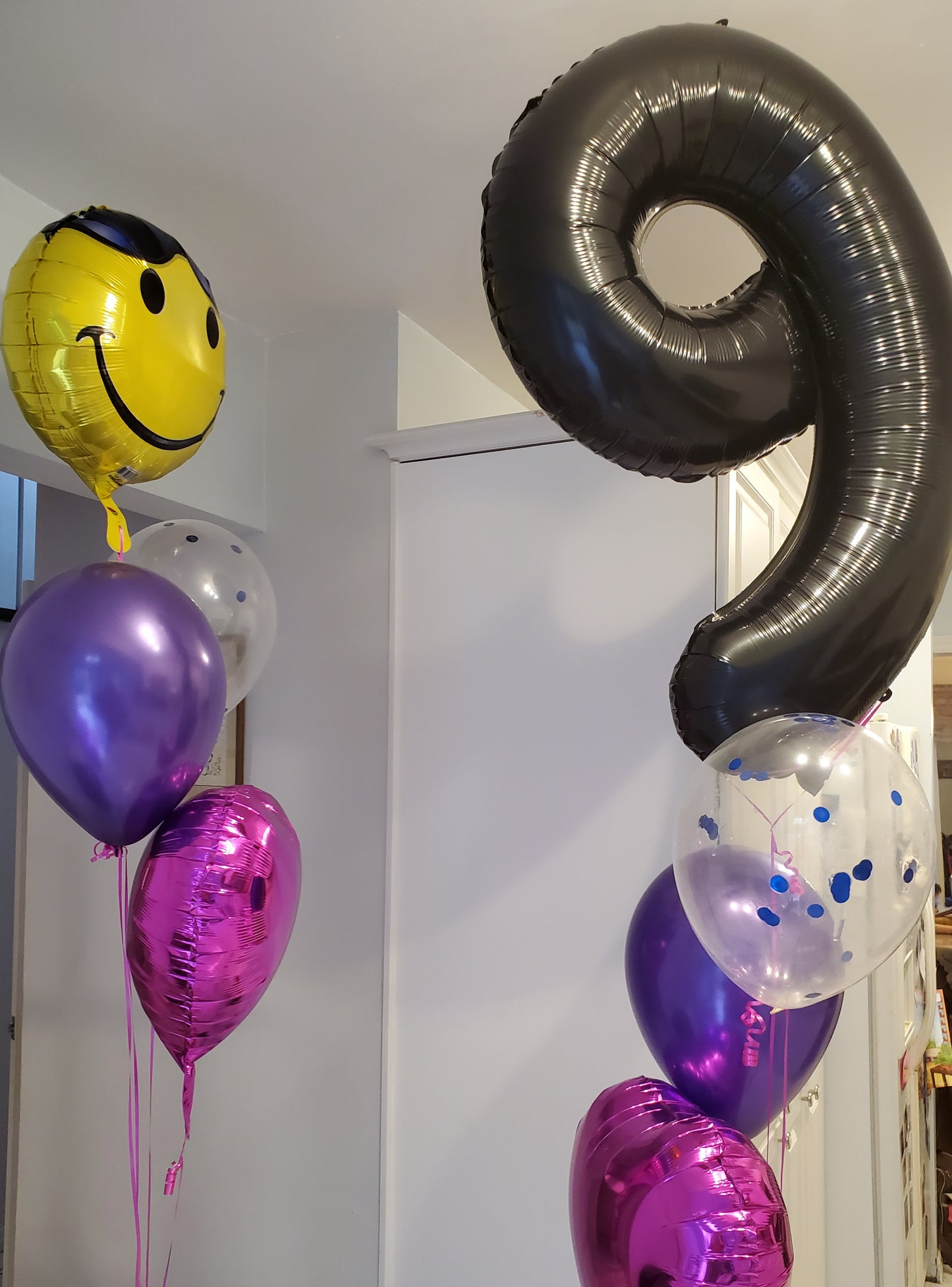 Helium balloons numbers - black