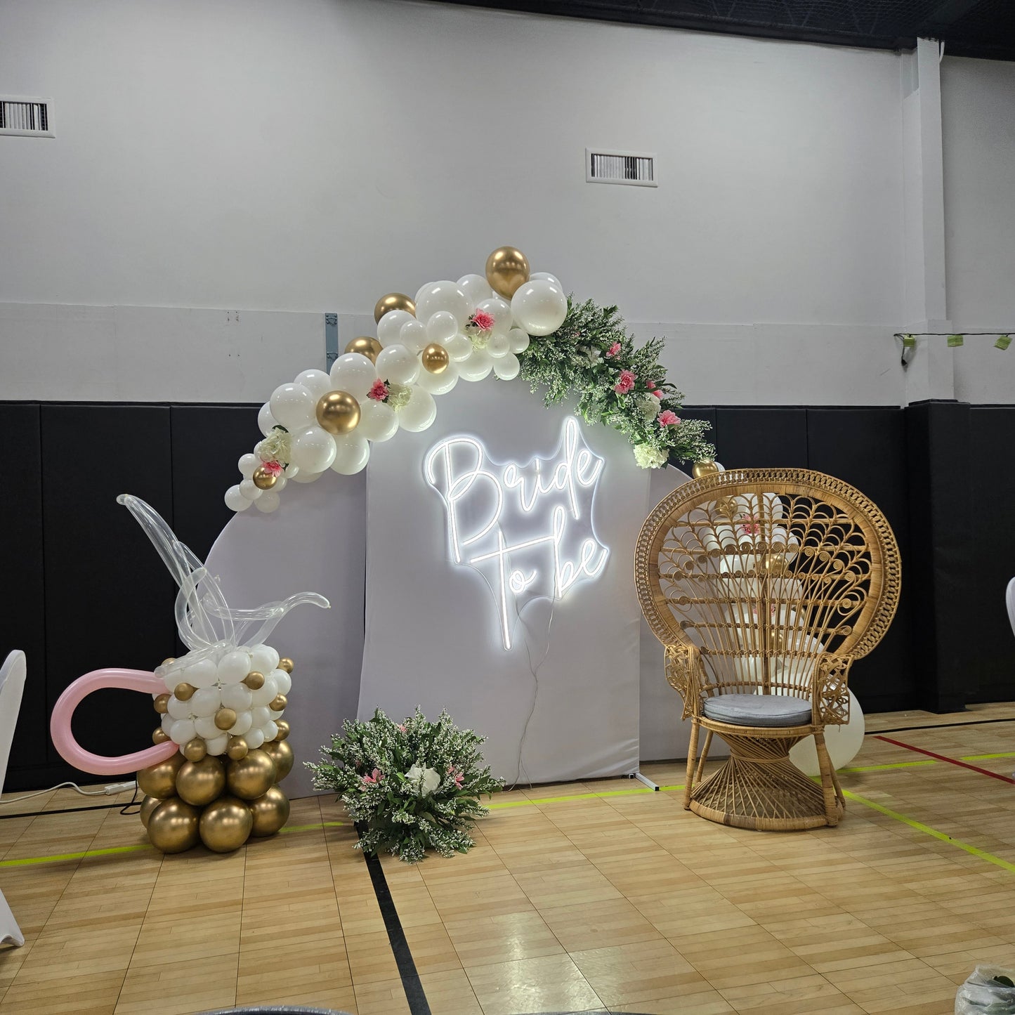 Chiara backdrop rental - metal/cloth