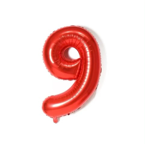 Number Balloon 9 Red 32"