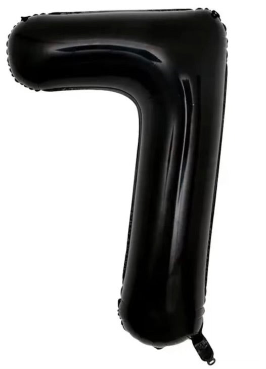 Number Balloon 7 Black 32"