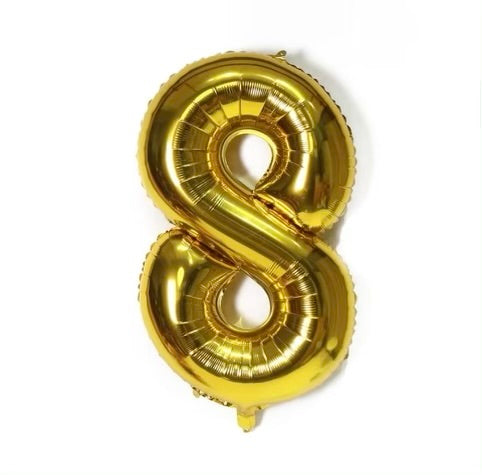 Number Balloon 8 Gold 32"