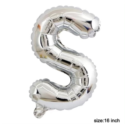 Letter balloon "S" 16" Silver