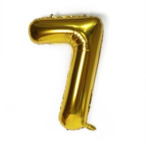 Number Balloon 7 Gold 32"