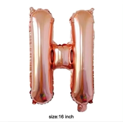 Letter balloon "H" 16" rose gold