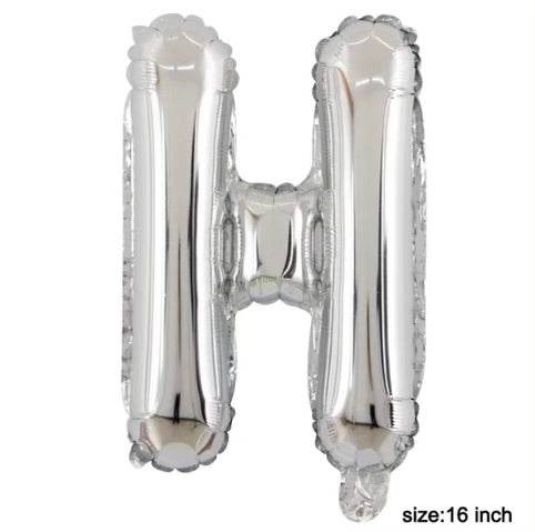 Letter balloon "H" 16" Silver