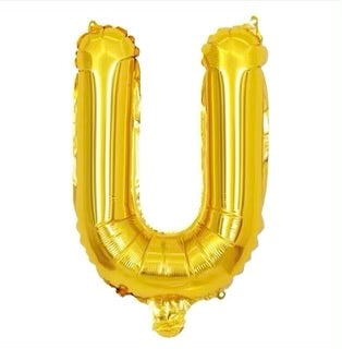 Letter balloon "U" 16" Gold