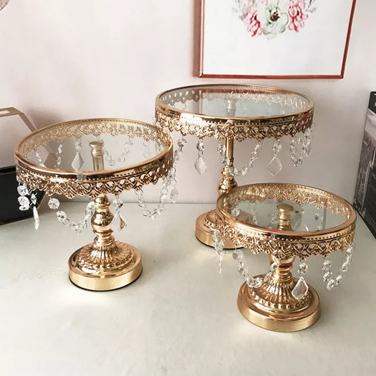 Gold Glass Cake Stands