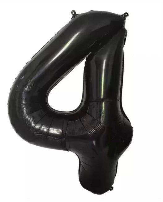 Number Balloon 4 Black  32"