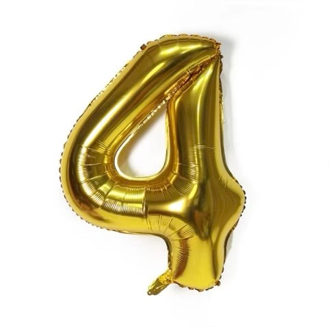 Number Balloon 4 Gold 32"