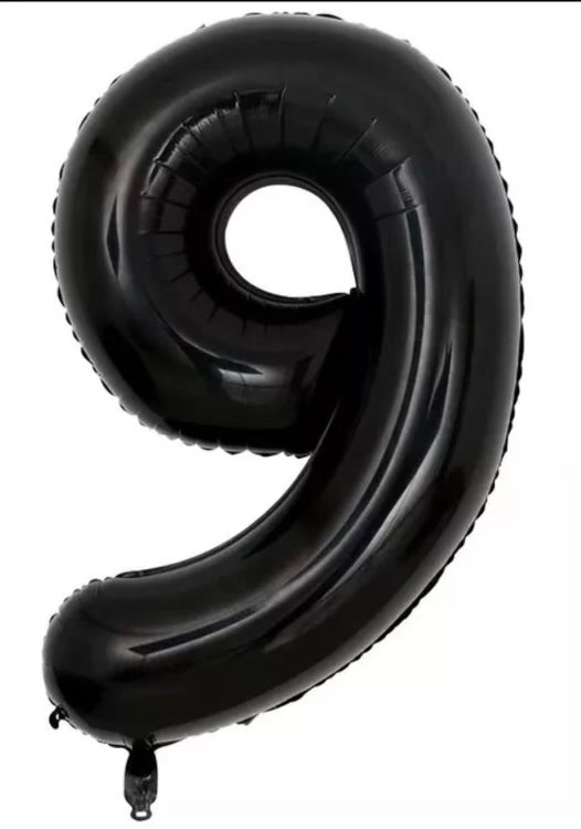 Number Balloon 9 Black  32"