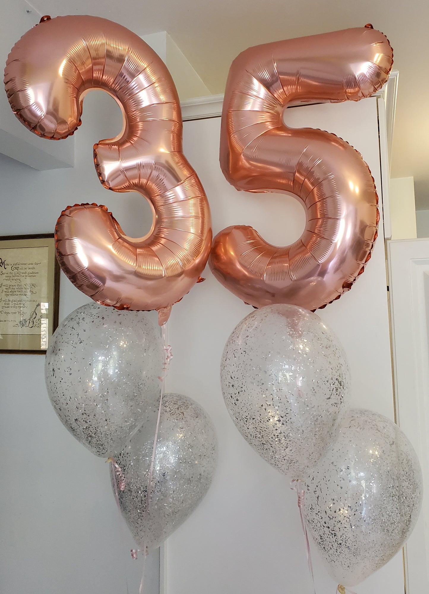 Helium balloons numbers- Rose Gold