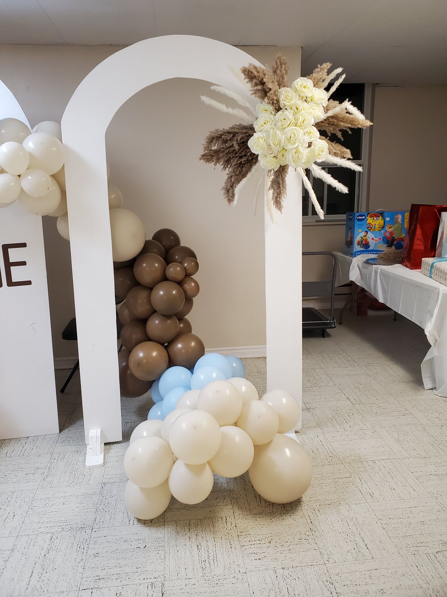Chiara backdrop rental - wood