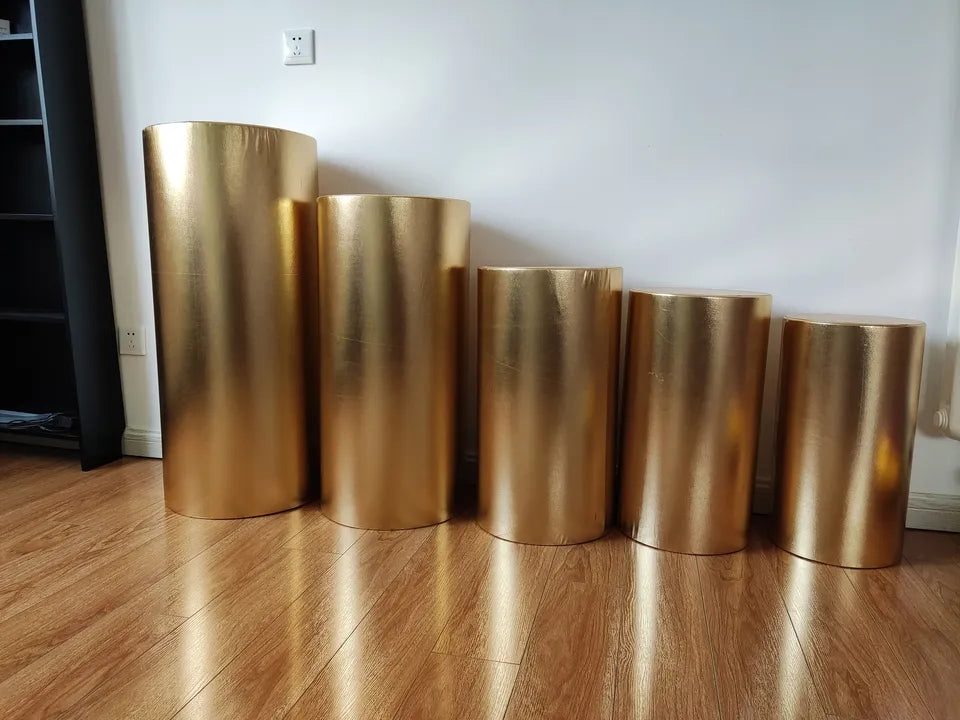 Gold Plints Gold Plinths rental – Joy Event Rentals