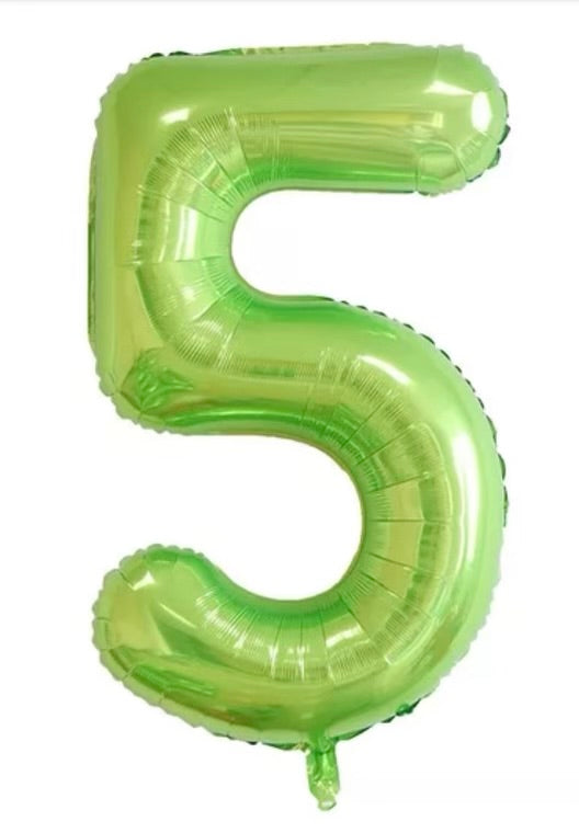 Number Balloon 5 Green 32"