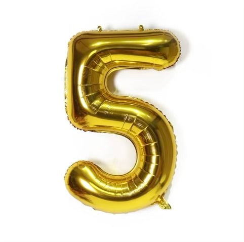 Number Balloon 5 Gold 32"
