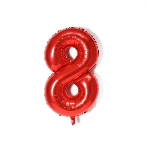 Number Balloon 8 Red 32"