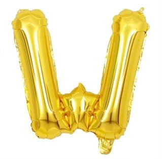Letter balloon "W" 16" Gold