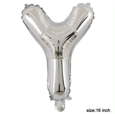 Letter balloon "Y" 16" Silver