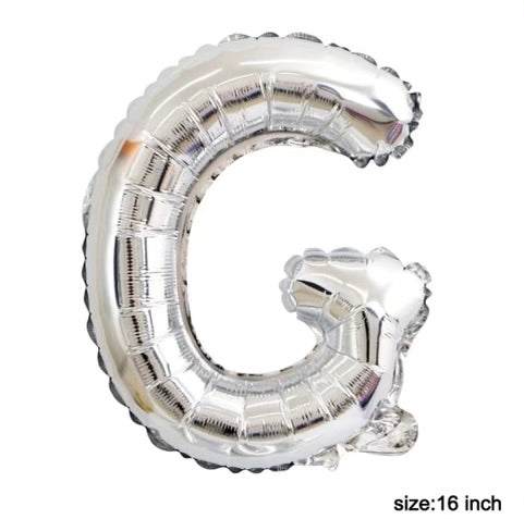 Letter balloon "G" 16" Silver