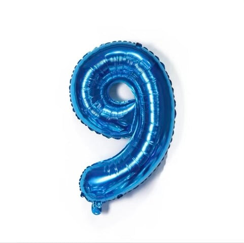 Number Balloon 9 Blue  32"