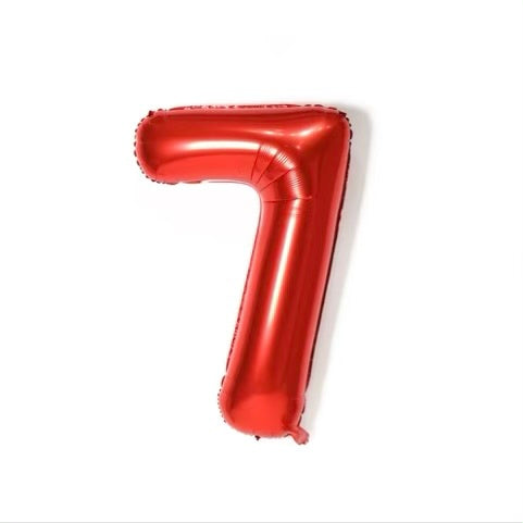 Number Balloon 7 Red 32"