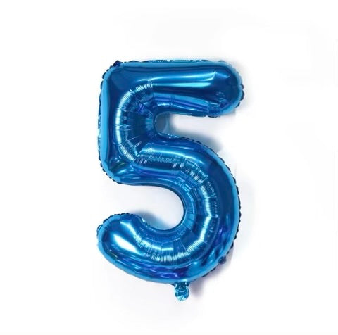 Number Balloon 5 Blue  32"