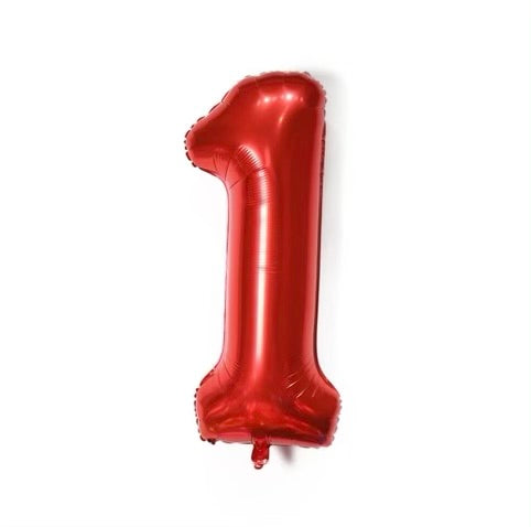Number Balloon 1 Red 32"