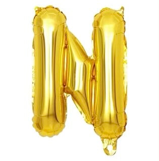 Letter balloon "N" 16" Gold