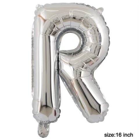 Letter balloon "R" 16" Silver