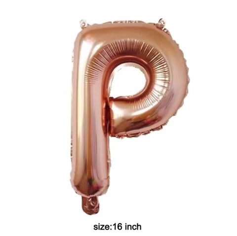 Letter balloon "P" 16" rose gold