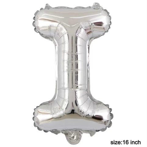 Letter balloon "I" 16" Silver