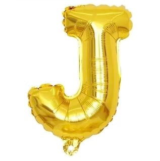 Letter balloon "J" 16" Gold