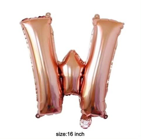 Letter balloon "W" 16" rose gold
