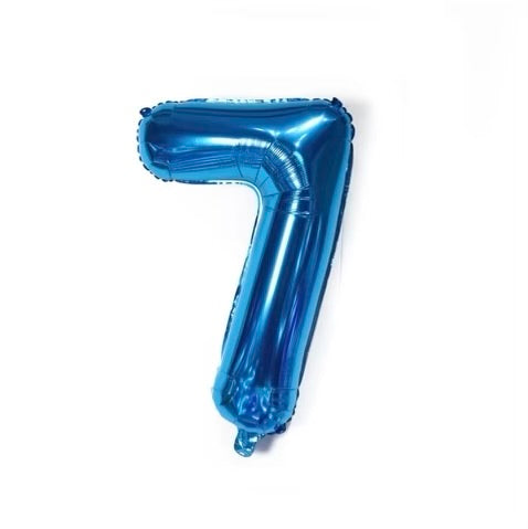 Number Balloon 7 Blue  32"