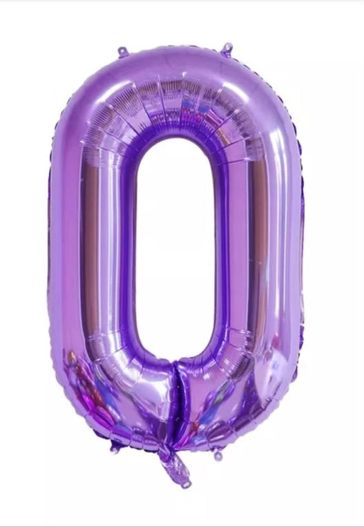 Number Balloon 0 Purple 32"