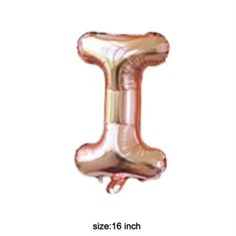 Letter balloon "I" 16" rose gold