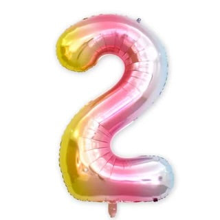 Number Balloon 2 Rainbow  32"