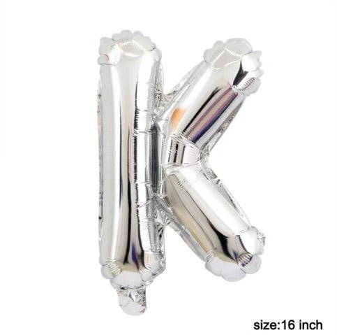 Letter balloon "K 16" Silver
