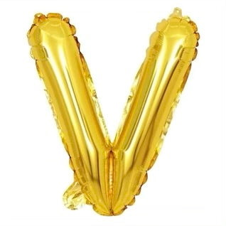 Letter balloon "V" 16" Gold