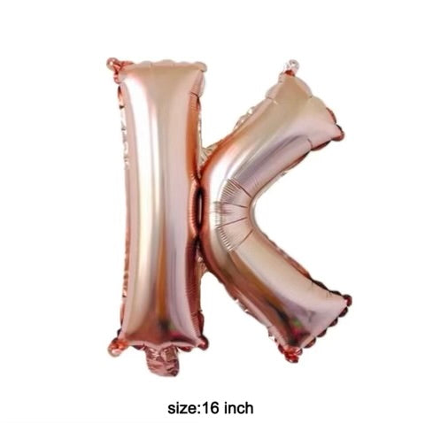 Letter balloon "K" 16" rose gold