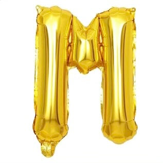 Letter balloon "M" 16" Gold