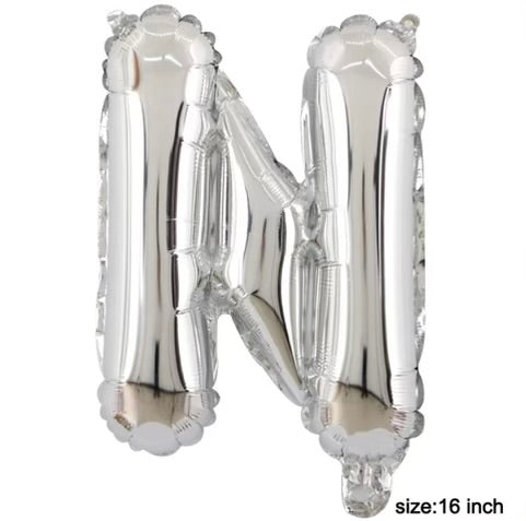 Letter balloon "N" 16" Silver