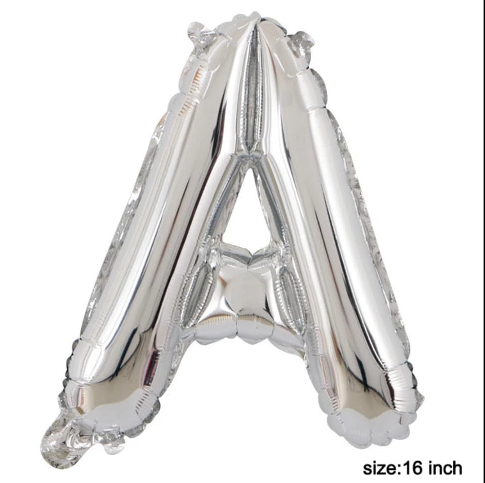 Letter balloon "A" 16" Silver