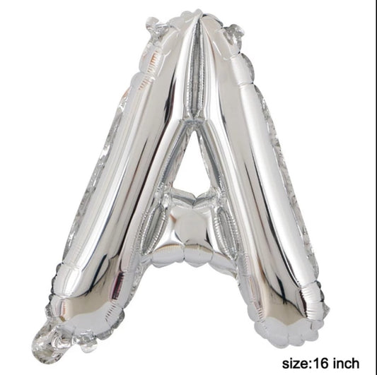 Letter balloon "A" 16" Silver