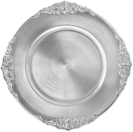 Silver Charger Plates Rental