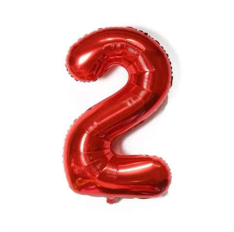 Number Balloon 2 Red 32"