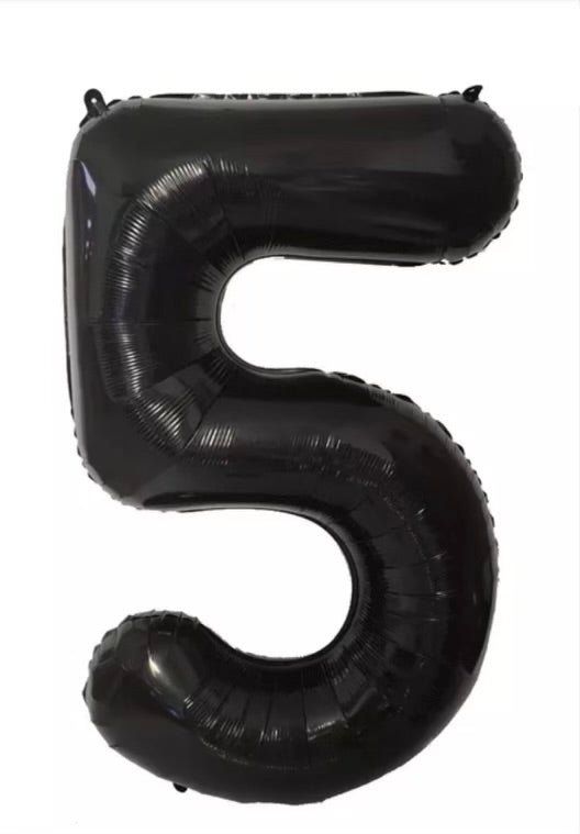 Number Balloon 5 Black  32"