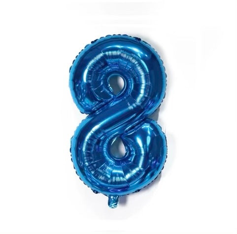 Number Balloon 8 Blue  32"