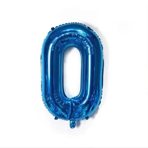 Number Balloon 0 Blue  32"
